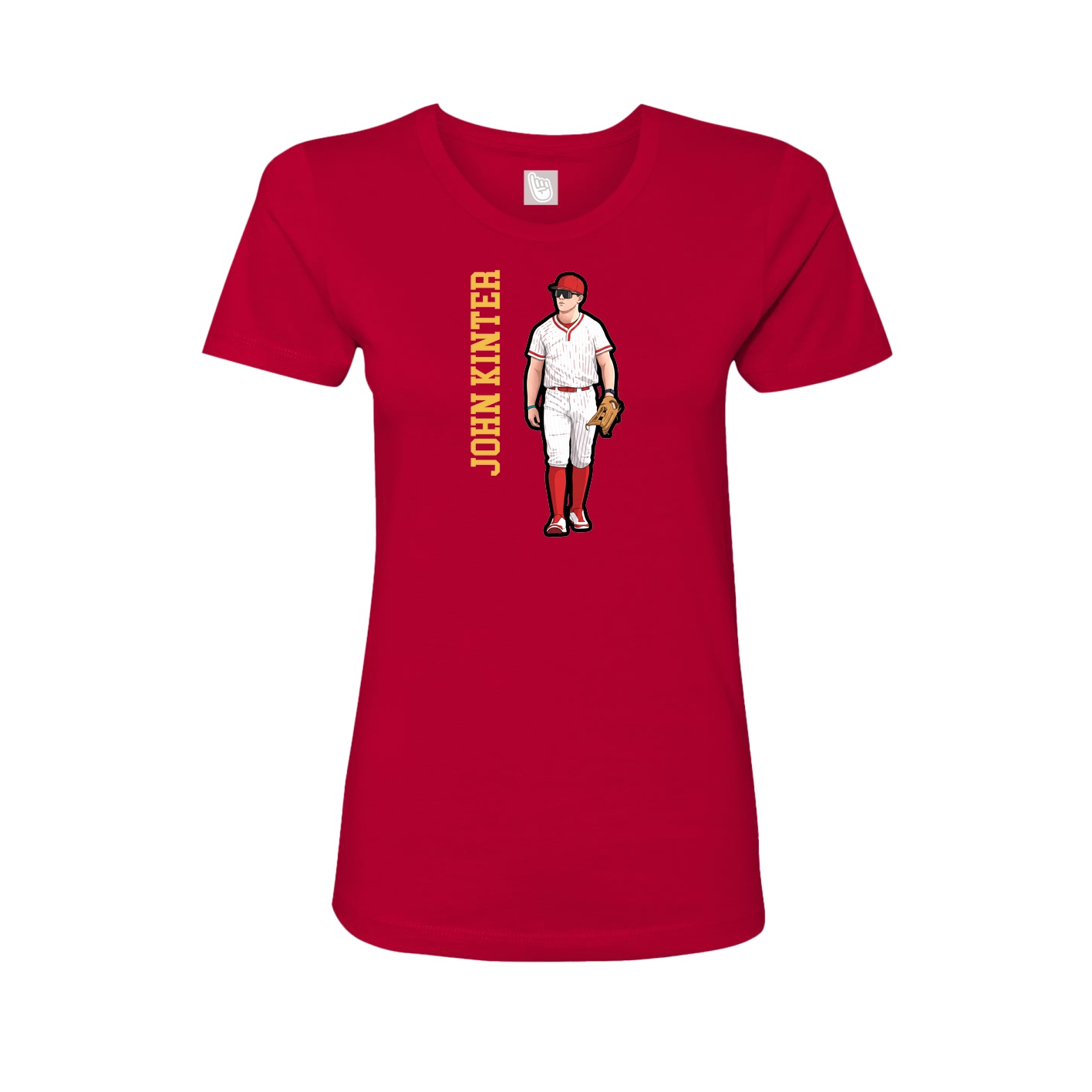 Womens Tee — Name Vertical in Red
