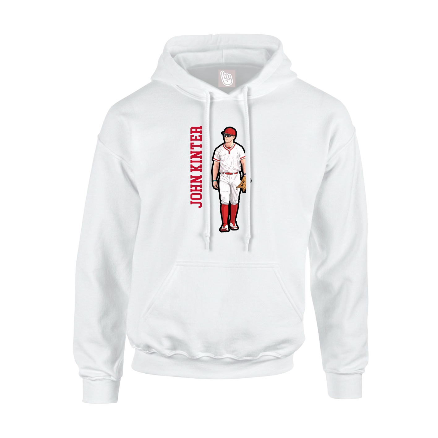 Hoodie — Name Vertical in White