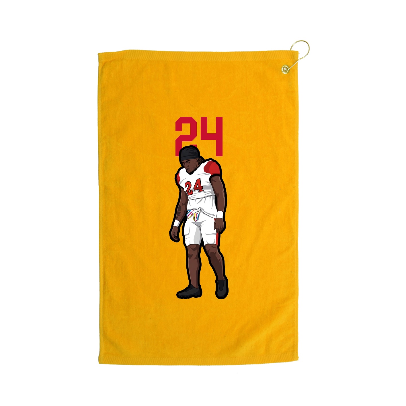 Golf Towel — Number Top in Gold