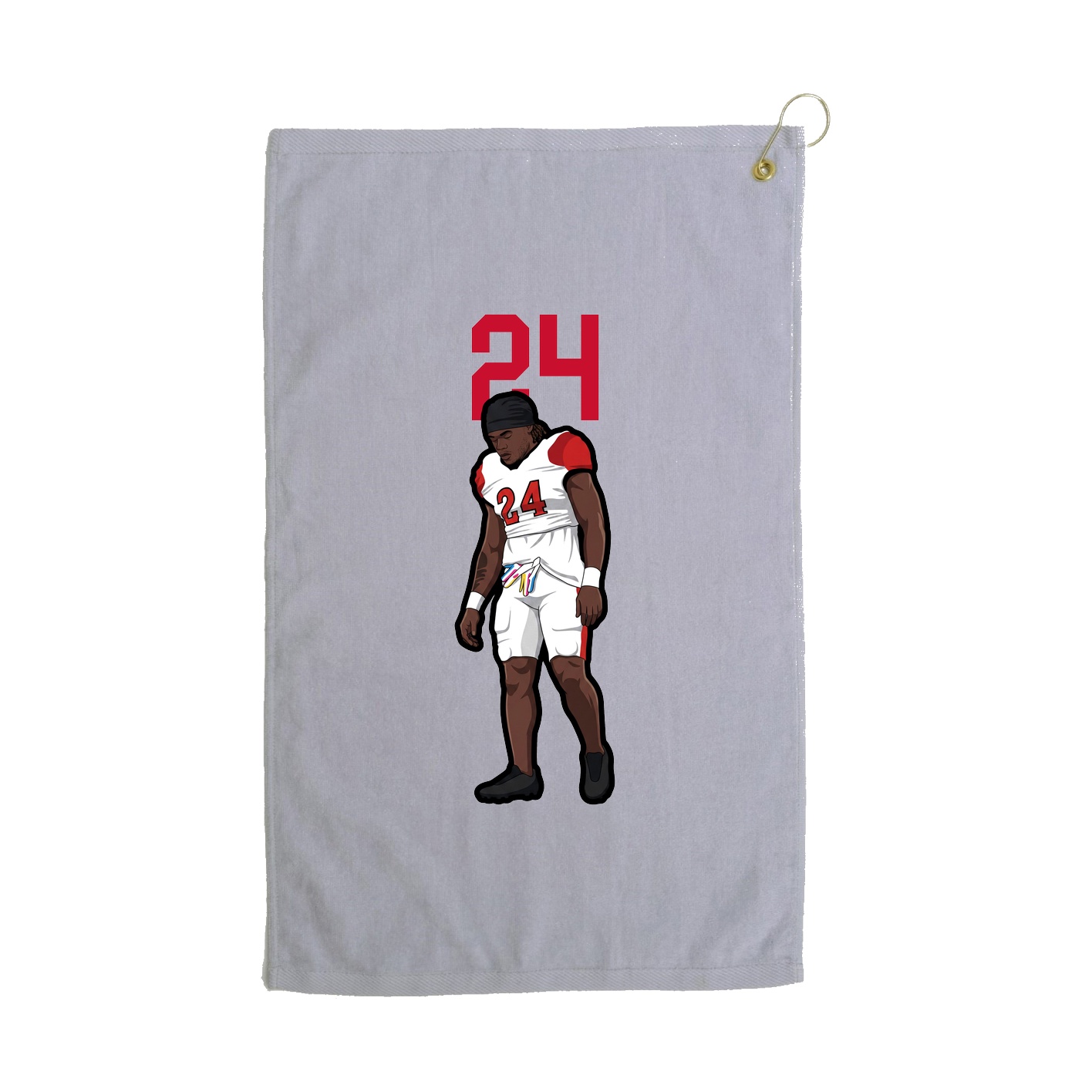 Golf Towel — Number Top in Grey