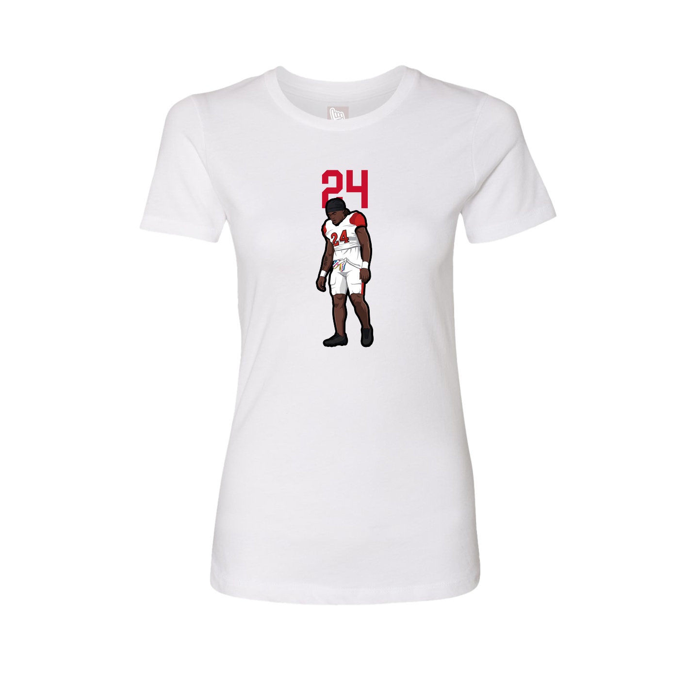 Womens Tee — Number Top in White