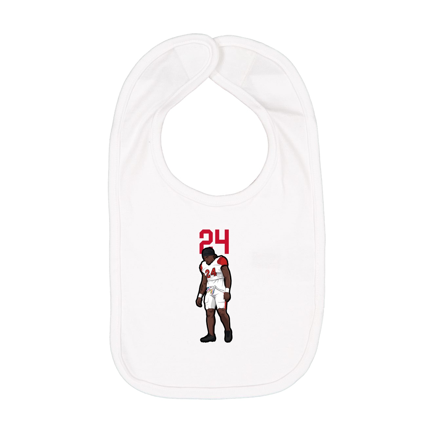 Infant Bib — Number Top in White
