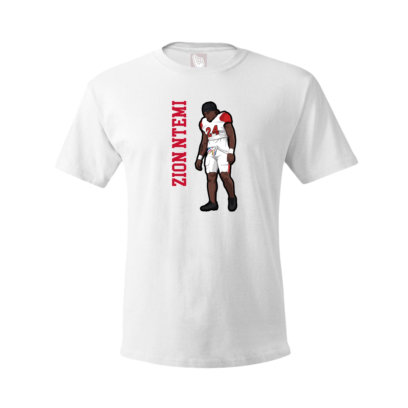 Youth Tee — Name Vertical in White