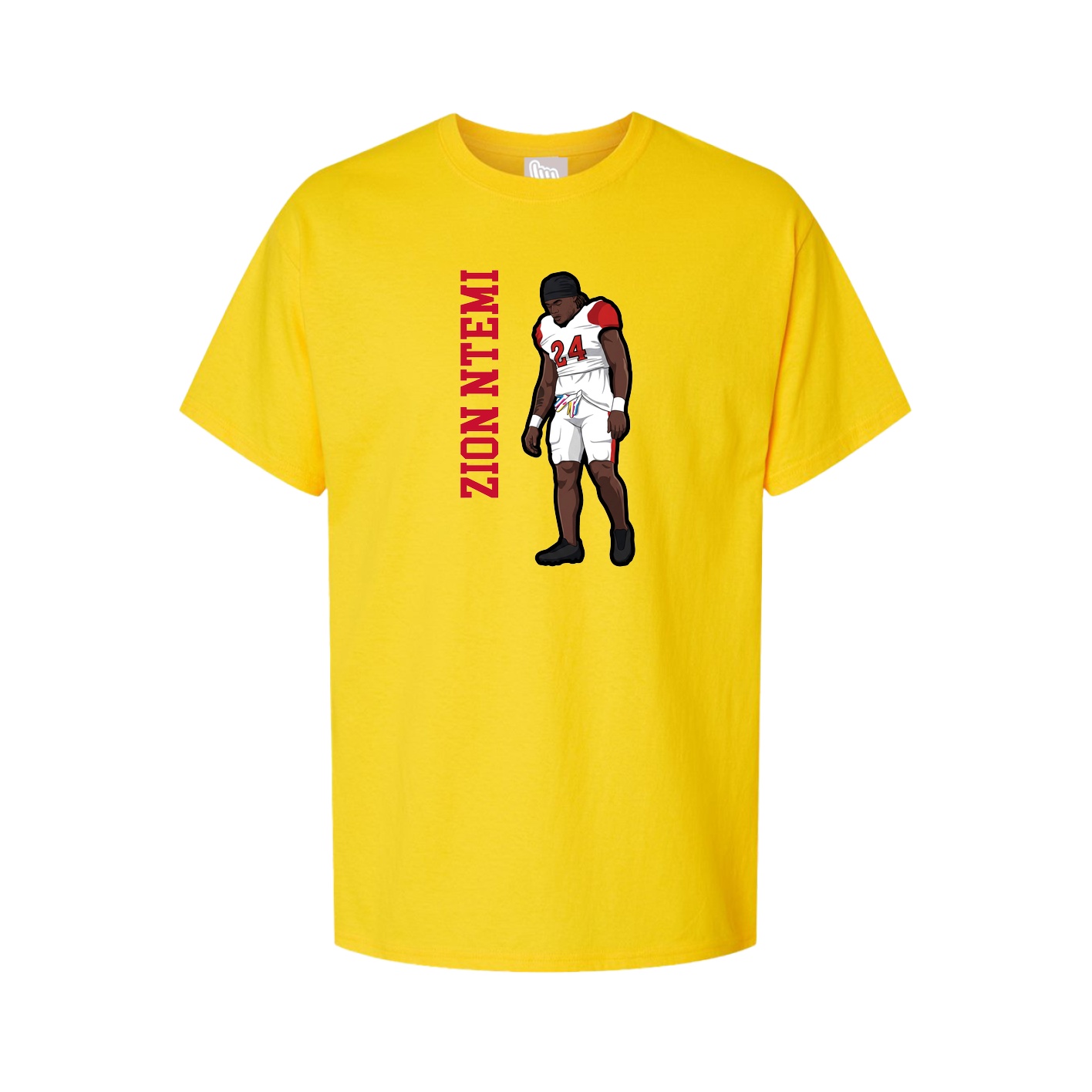 Youth Tee — Name Vertical in Gold