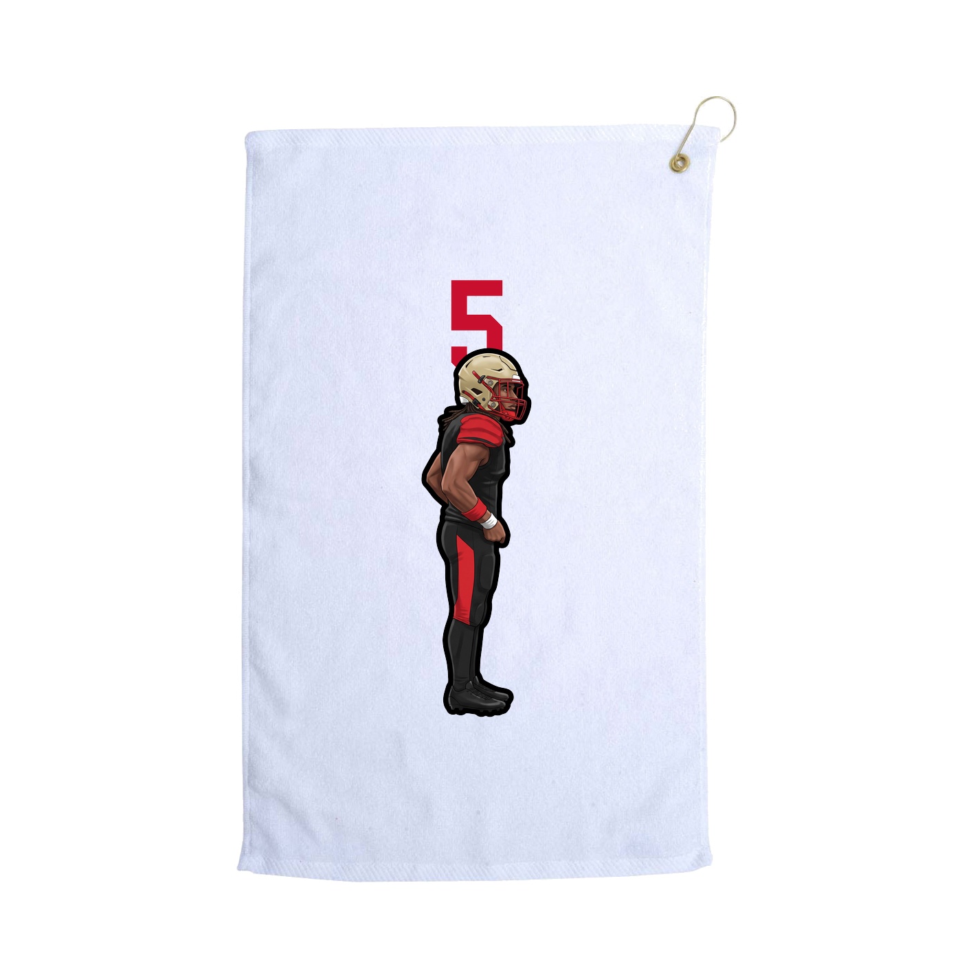Golf Towel — Number Top in White