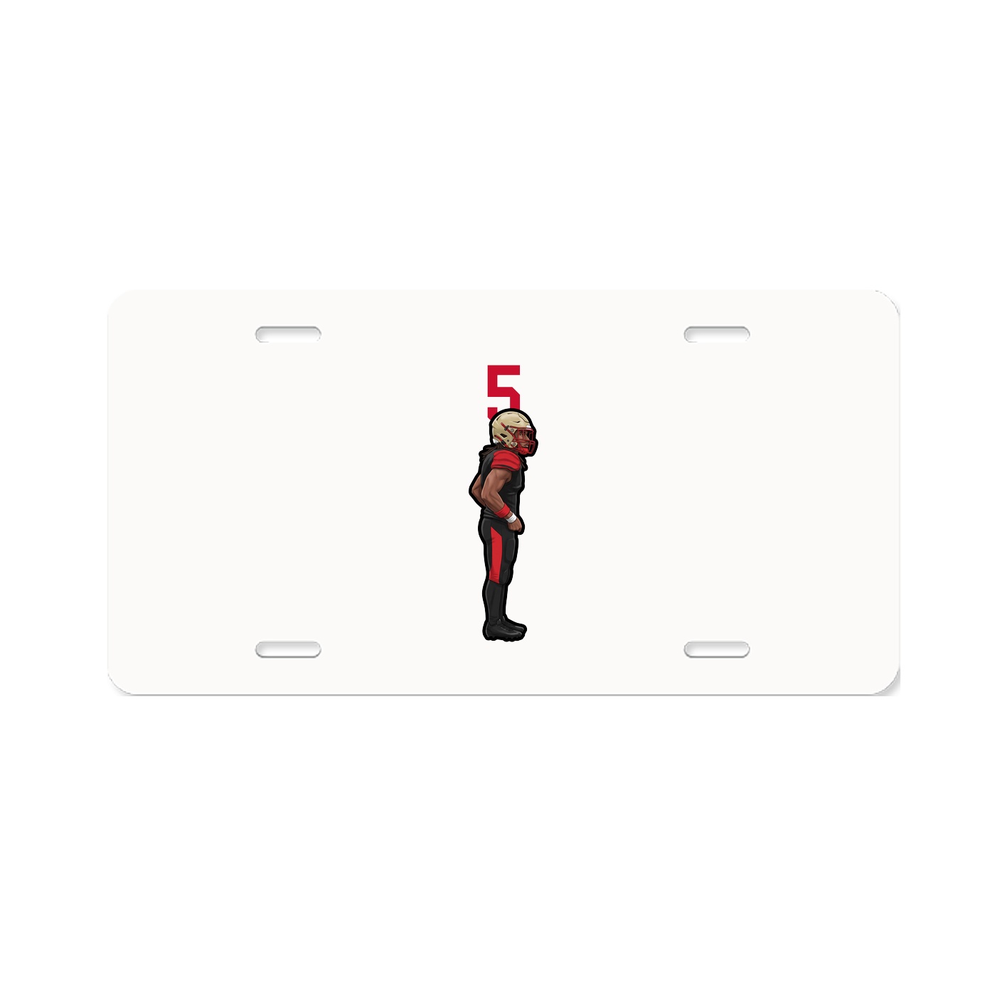 License Plate — Number Top in Classic