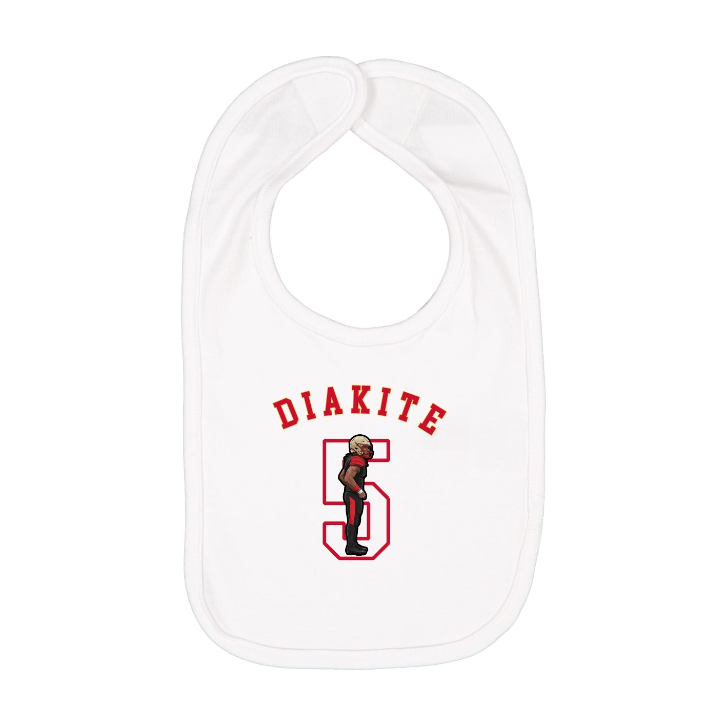 Infant Bib — Shirsey Arch in White