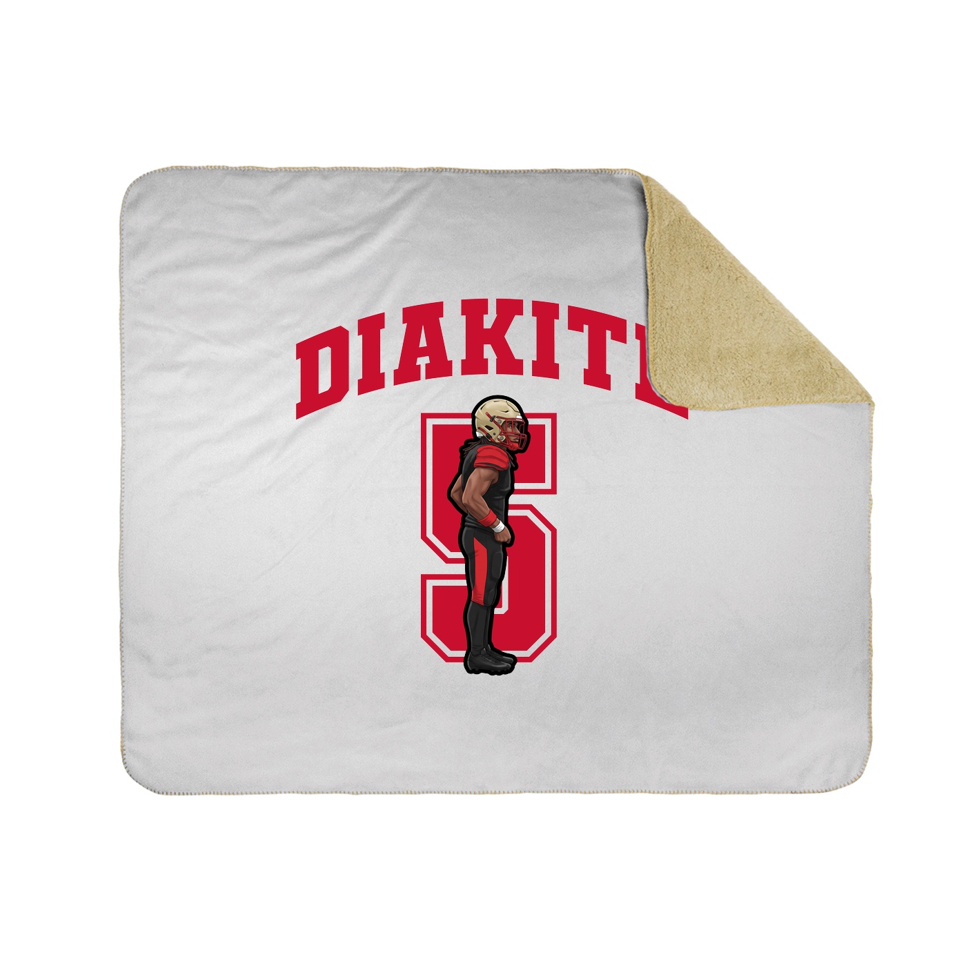 Throw Blanket — Number in White