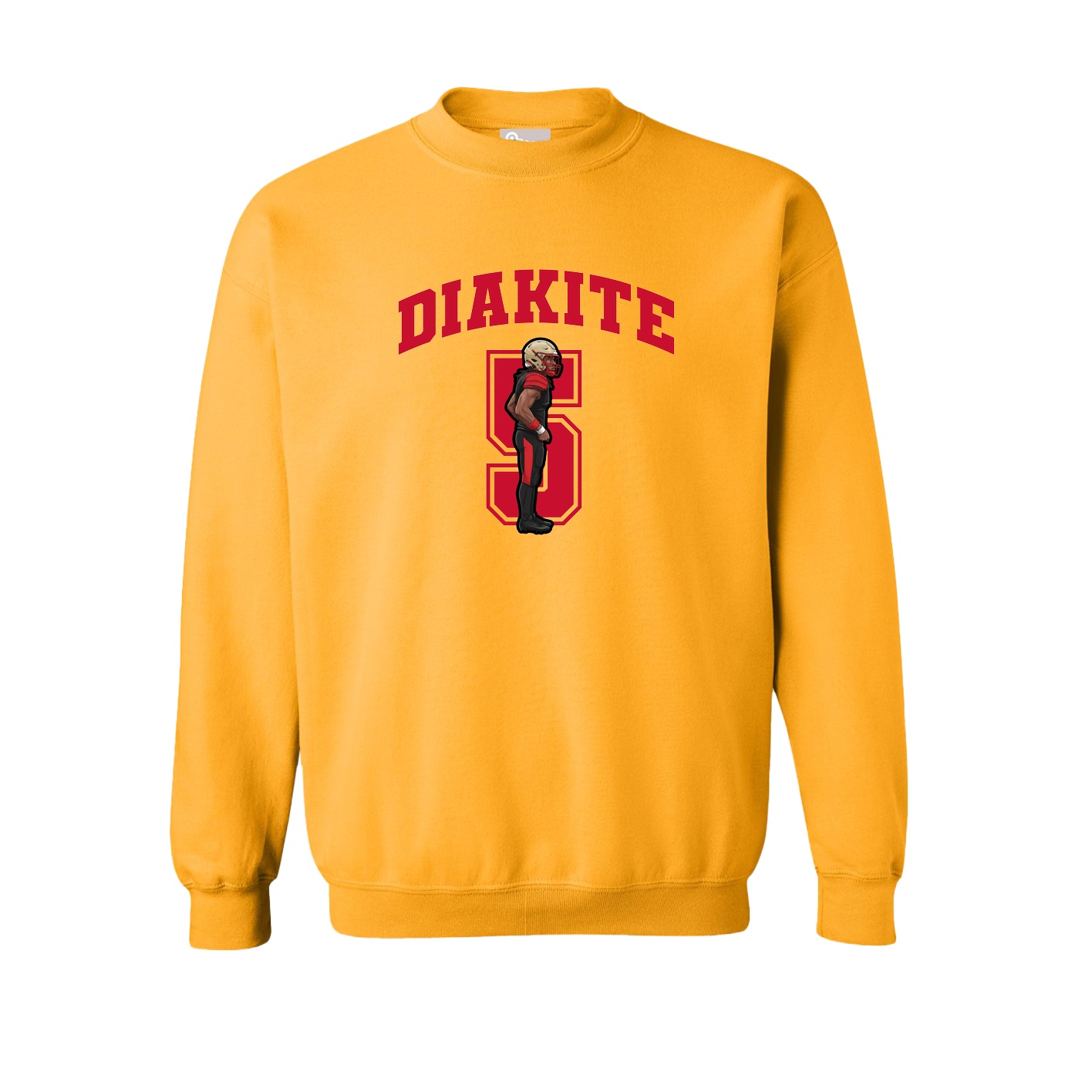 Fleece Crew — Number in Gold
