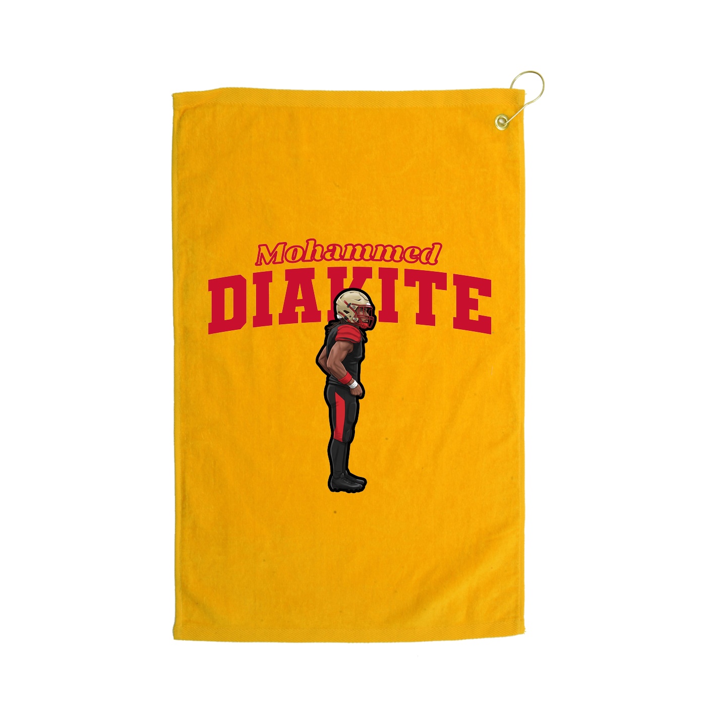 Golf Towel — Name Arch in Gold