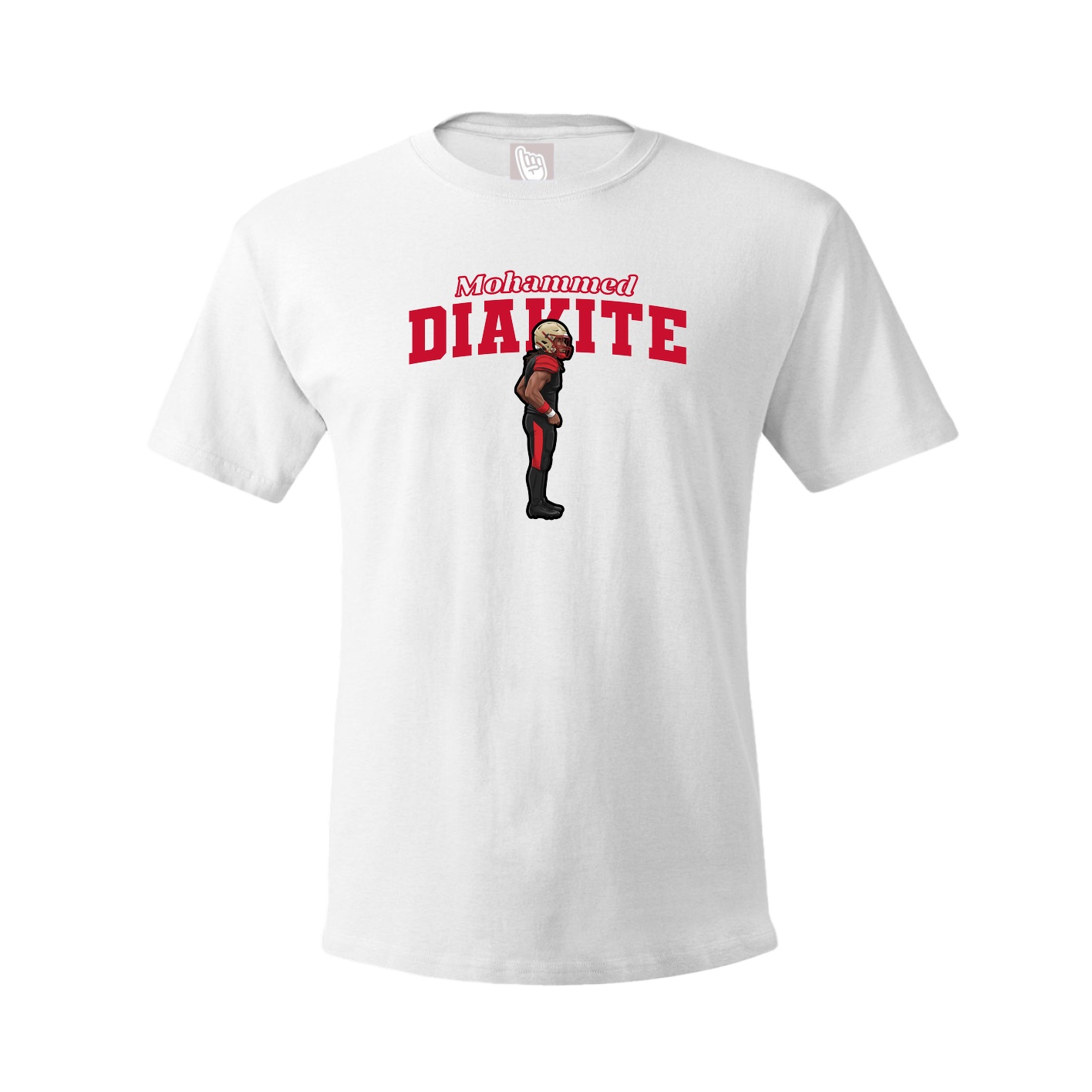 Youth Tee — Name Arch in White