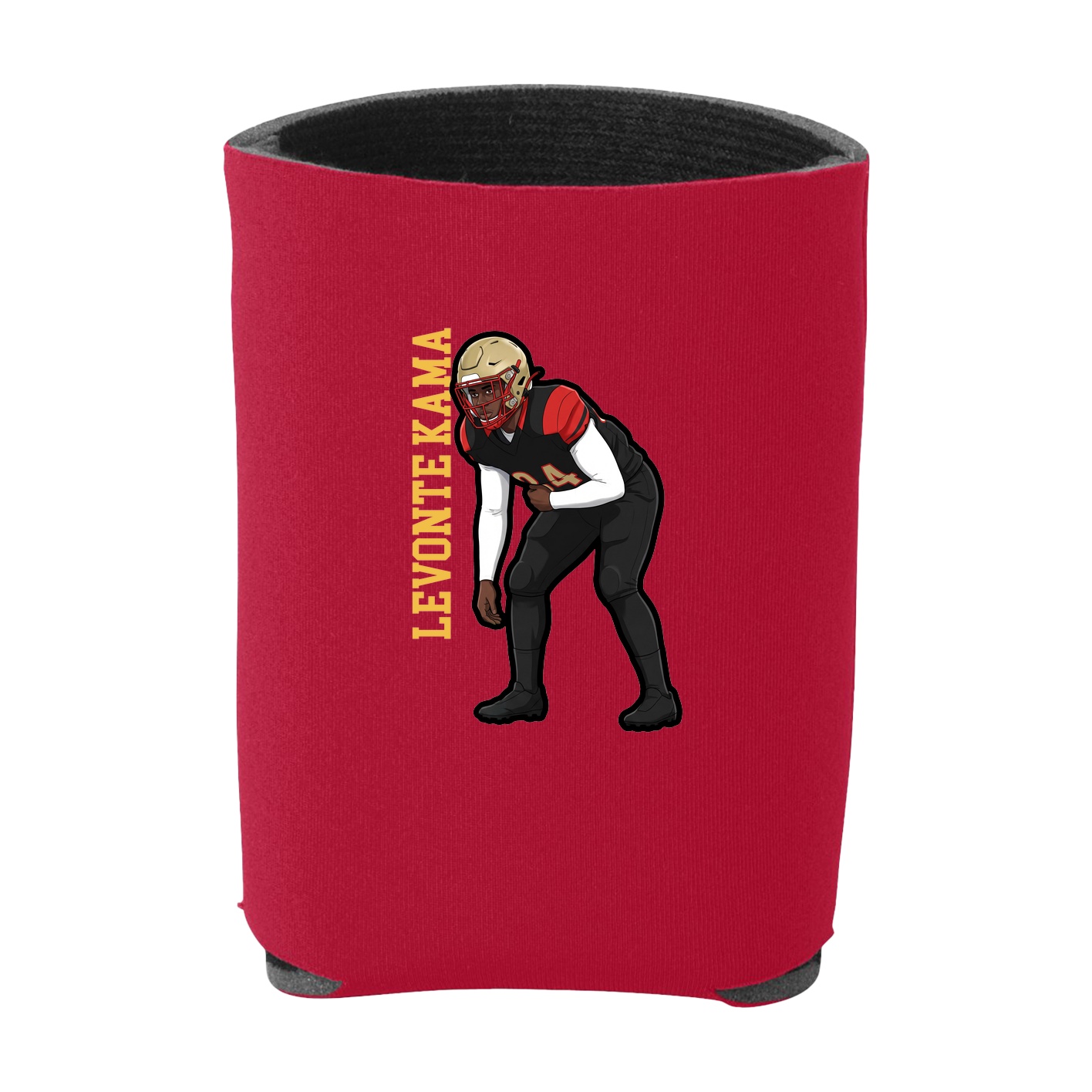 Can Holder — Name Vertical in Red