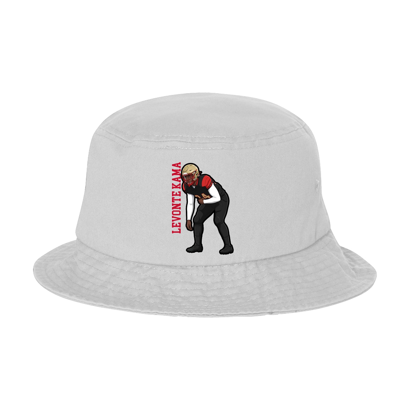 Bucket Cap — Name Vertical in White