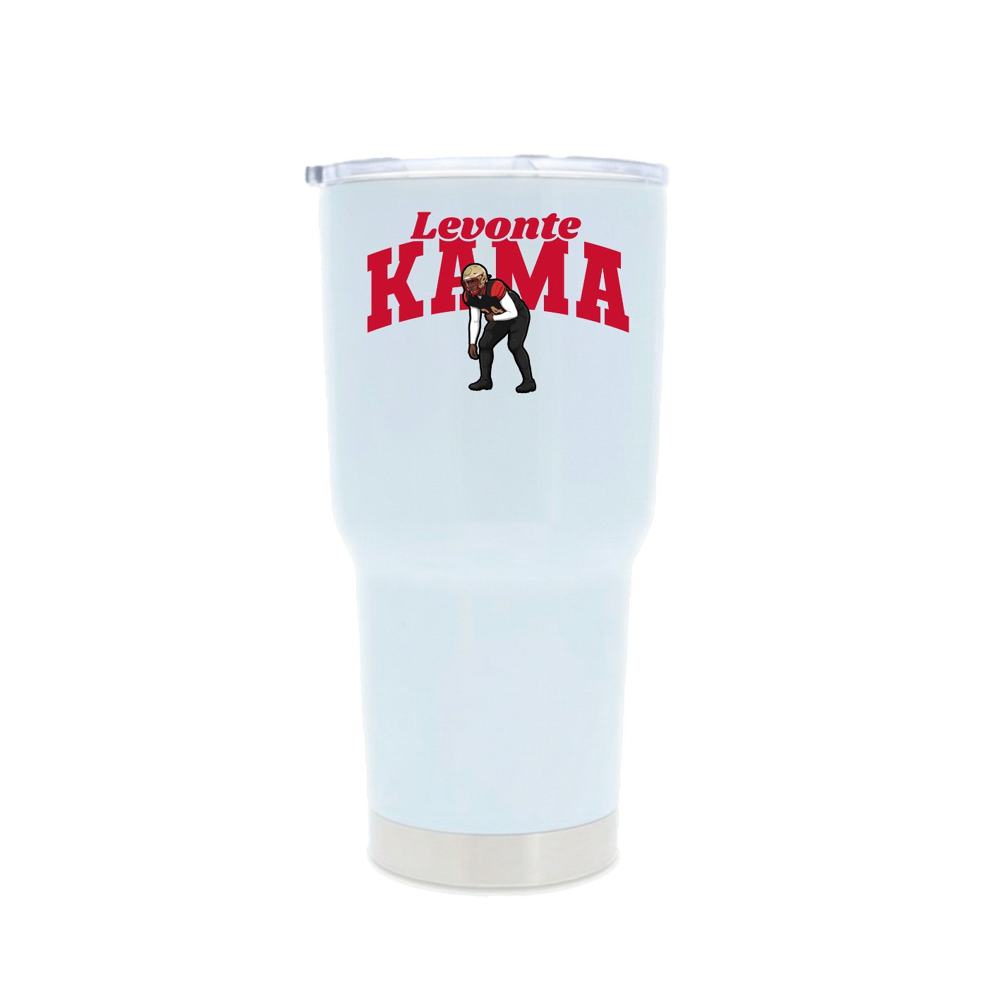 30oz Stainless Steel Tumbler — Signature Arch in White