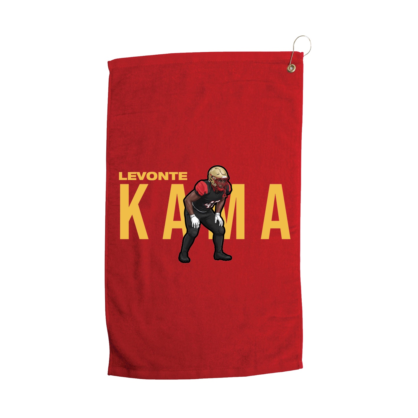Golf Towel — Player Name in Red