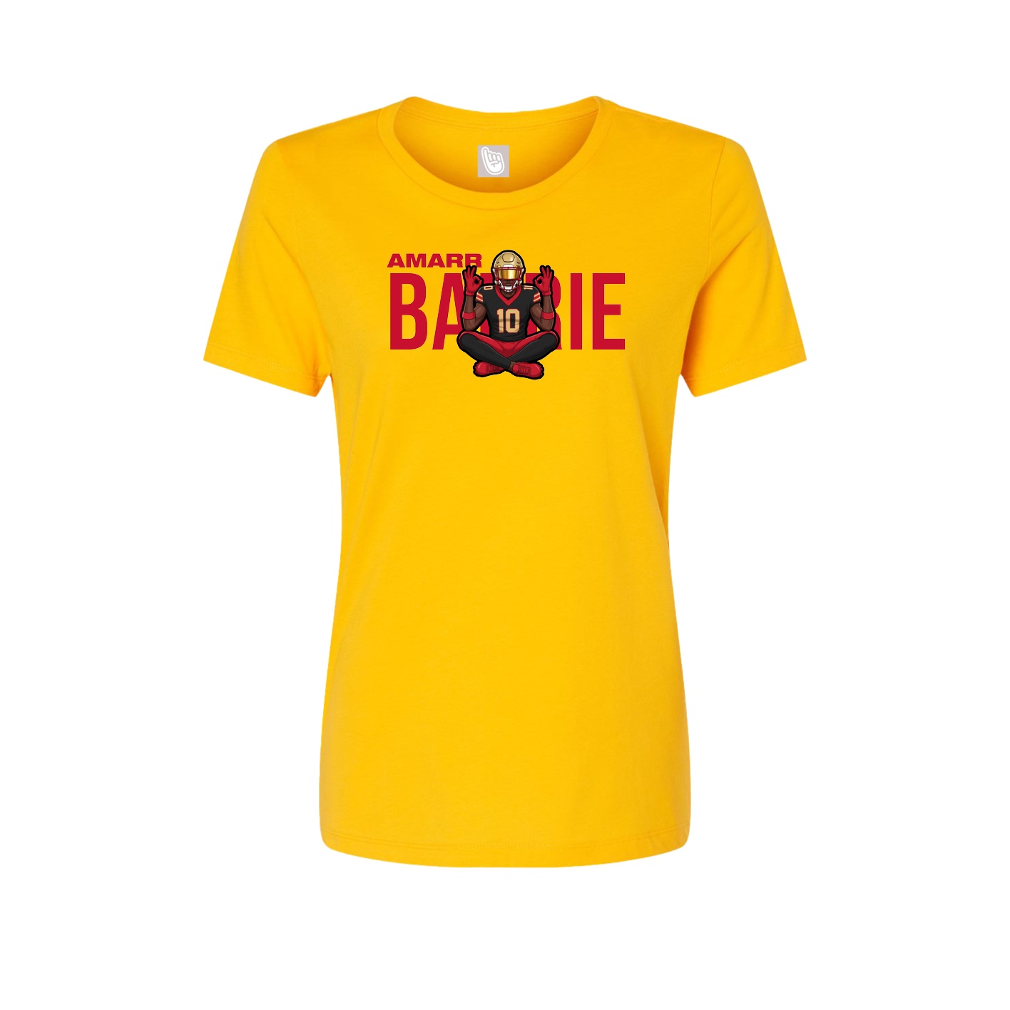 Fitted Women's Tee — Player Name in Gold
