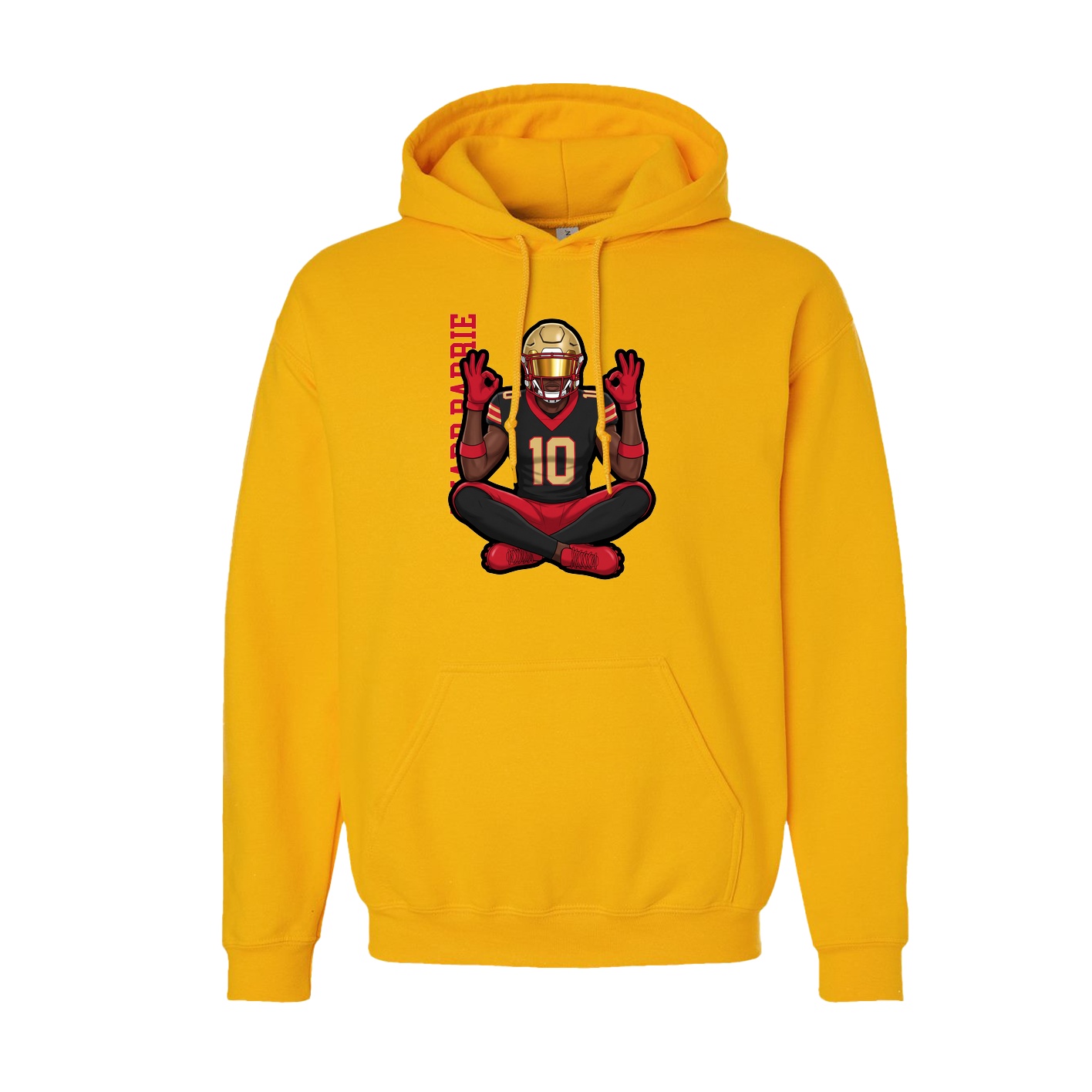 Youth Hoodie — Name Vertical in Gold