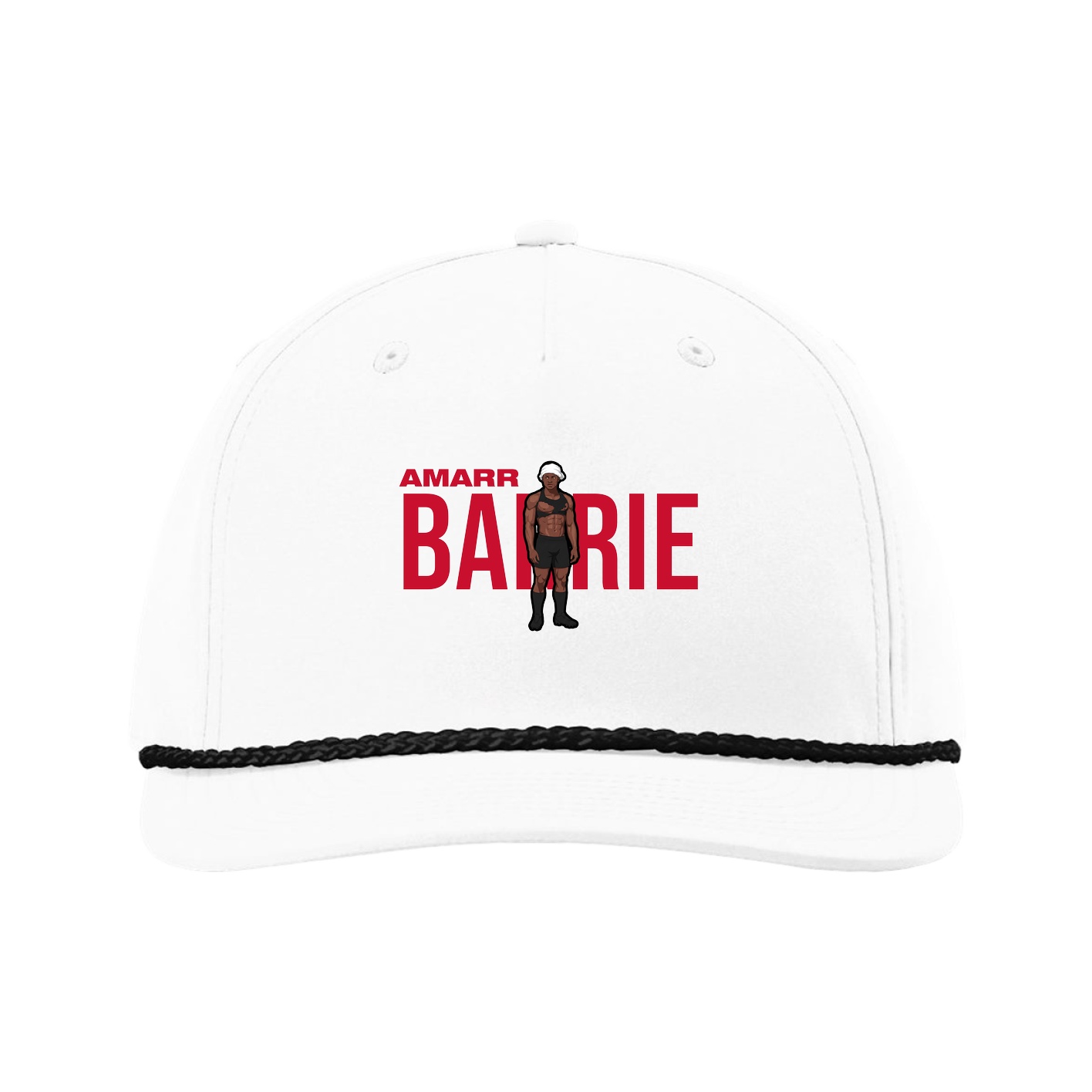 Five-Panel Classic Rope Cap — Player Name in White