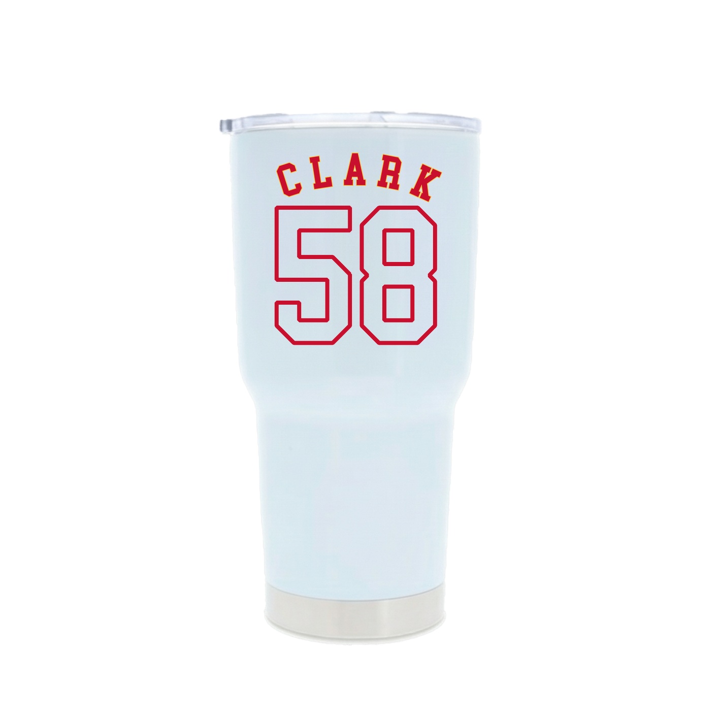 30oz Stainless Steel Tumbler — Shirsey Arch in White