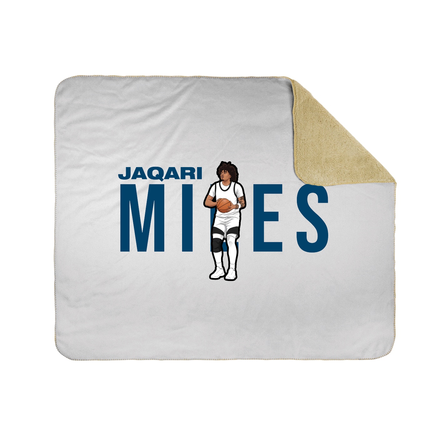 Throw Blanket — Player Name in White