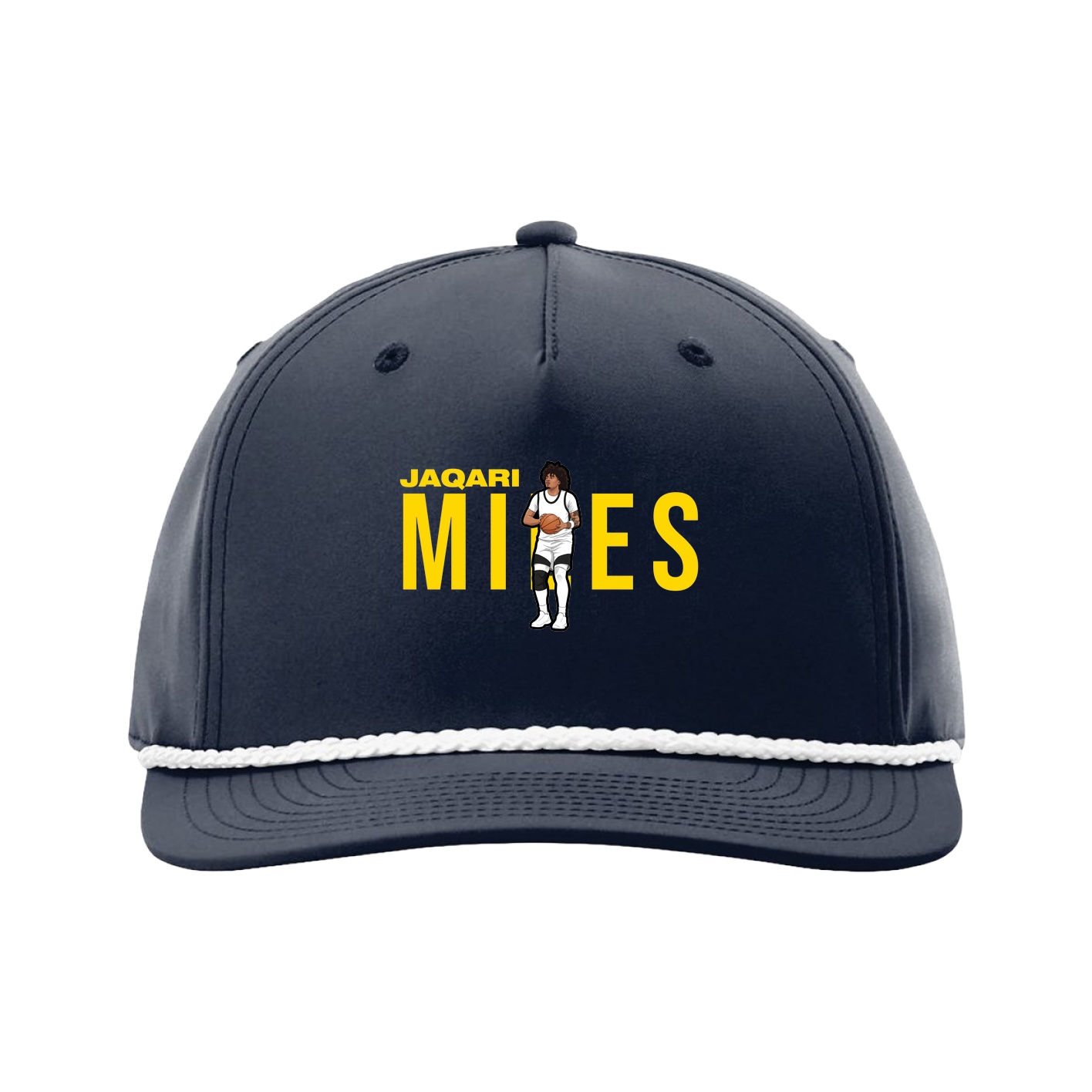 Five-Panel Classic Rope Cap — Player Name in Navy