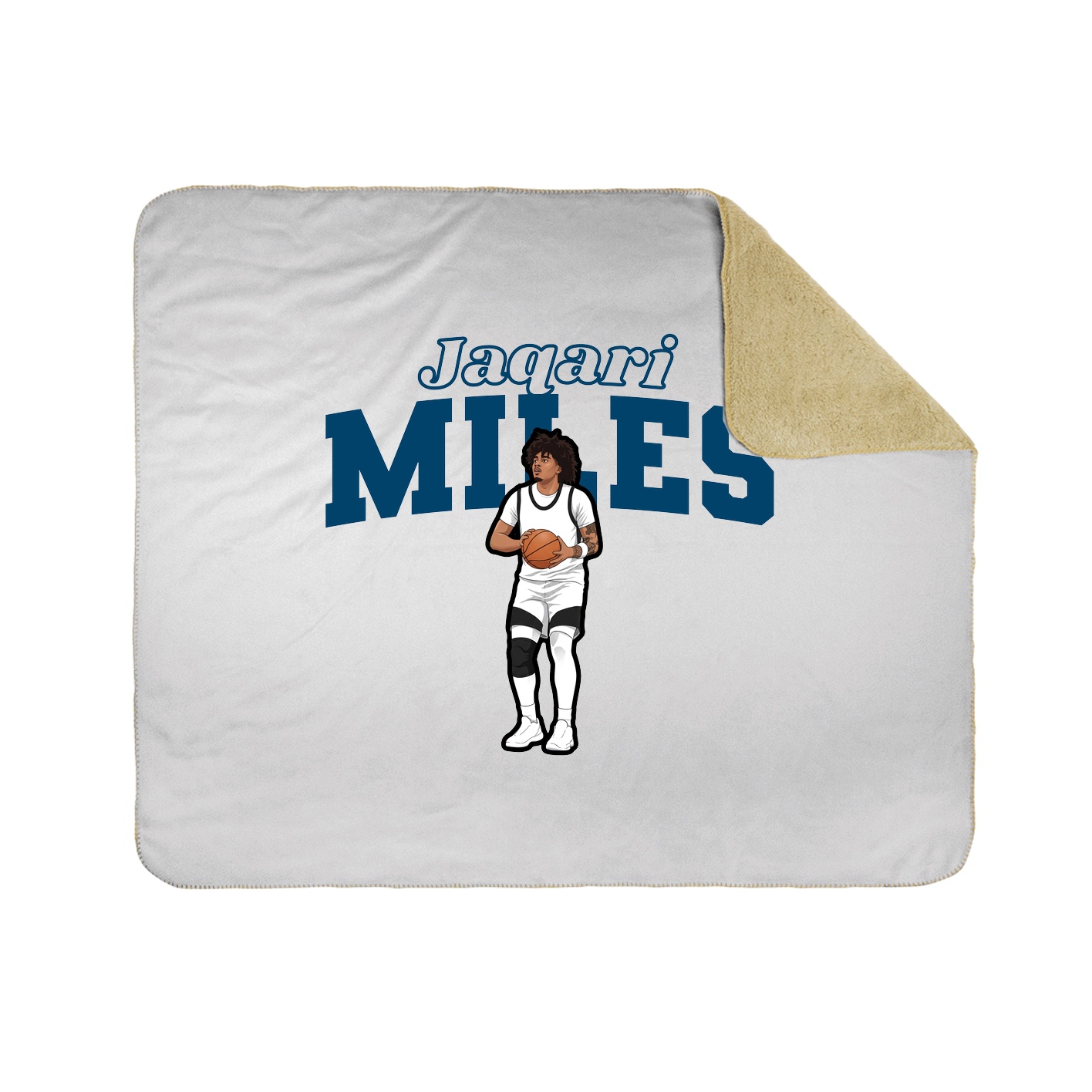 Throw Blanket — Name Arch in White