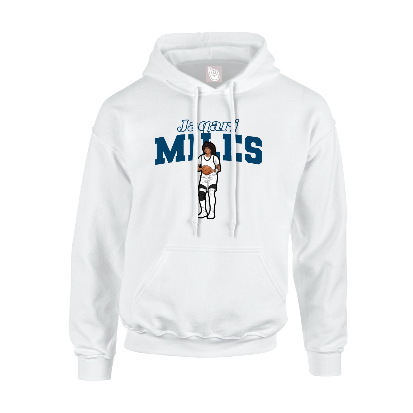 Hoodie — Name Arch in White