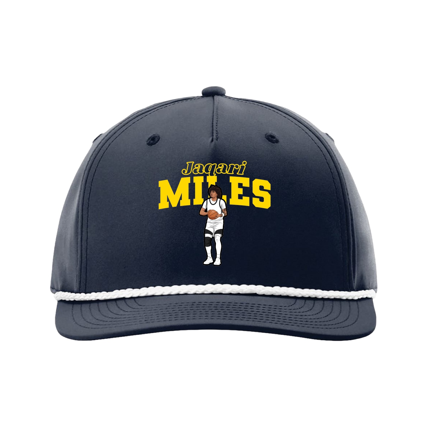Five-Panel Classic Rope Cap — Name Arch in Navy