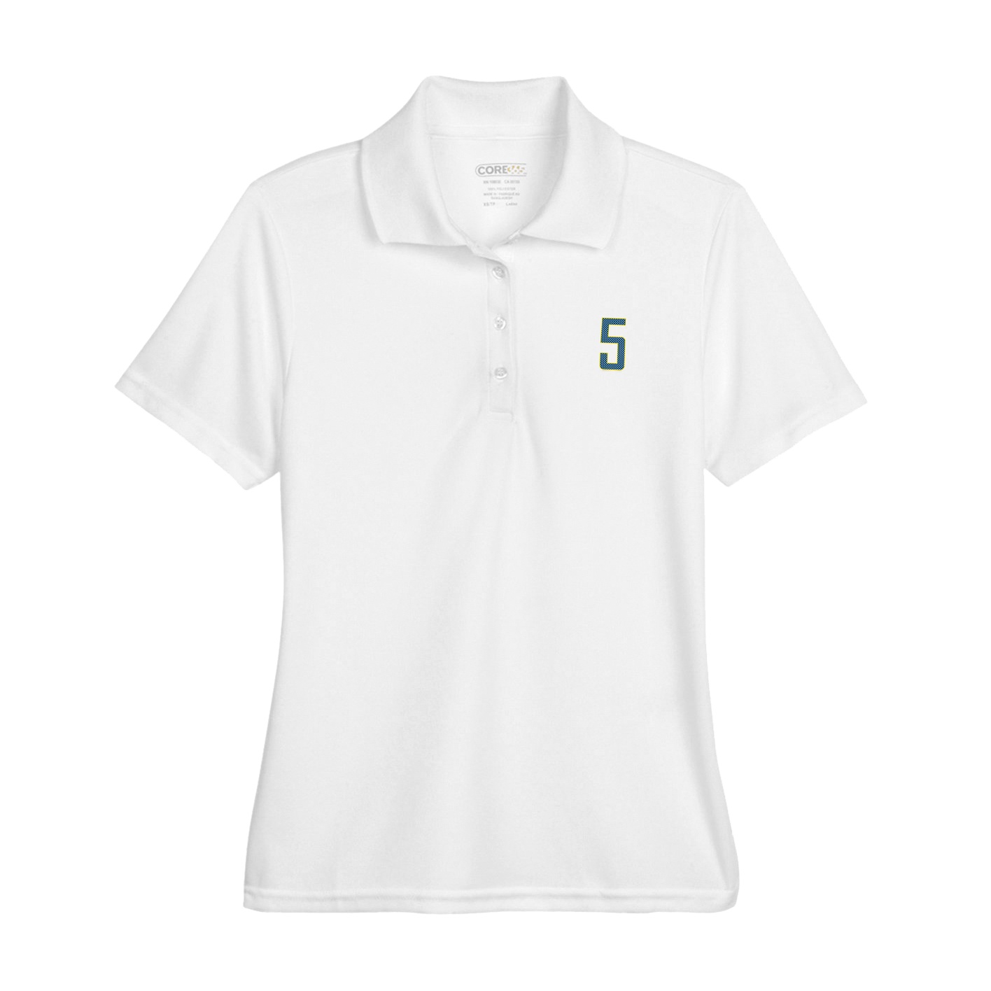 Womens Performance Polo — Front Shirsy in White