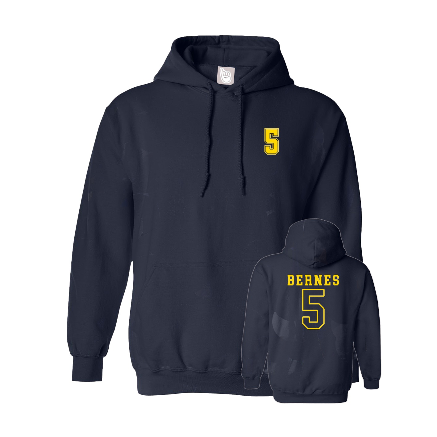 Hoodie — Chest Back in Navy