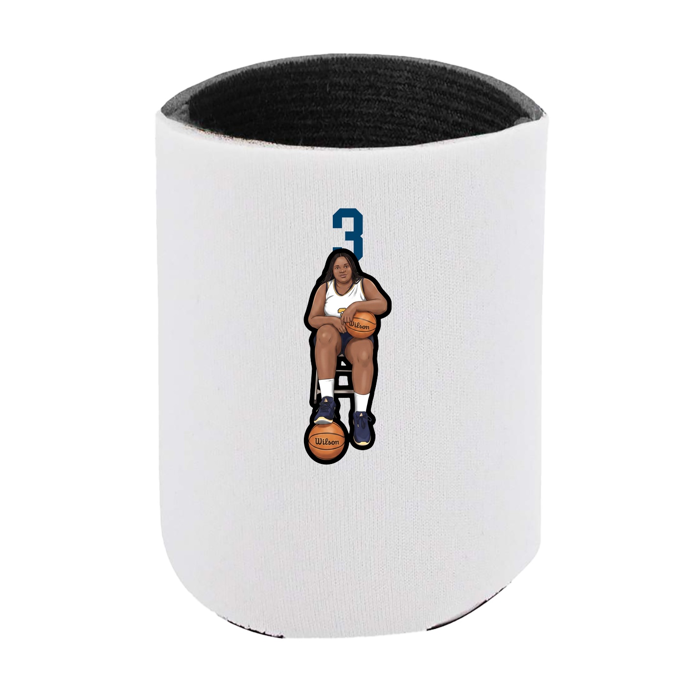 Can Holder — Number Top in White