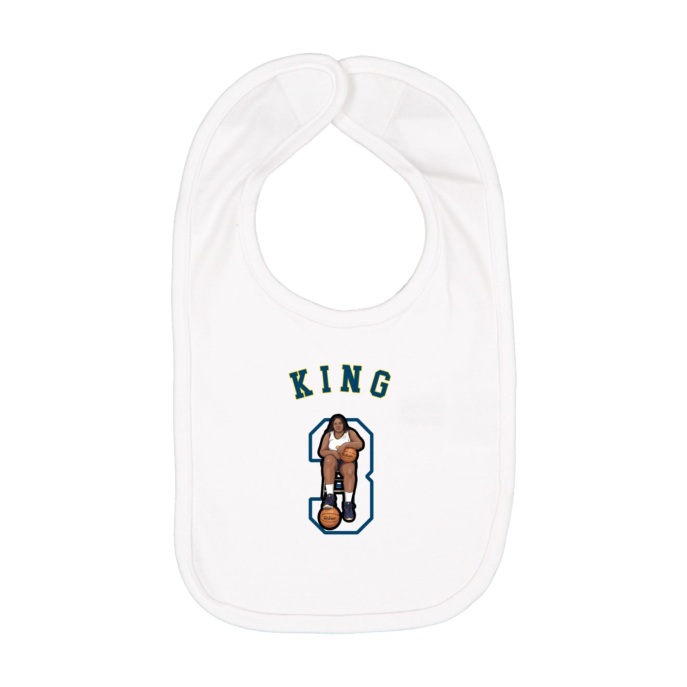 Infant Bib — Shirsey Arch in White