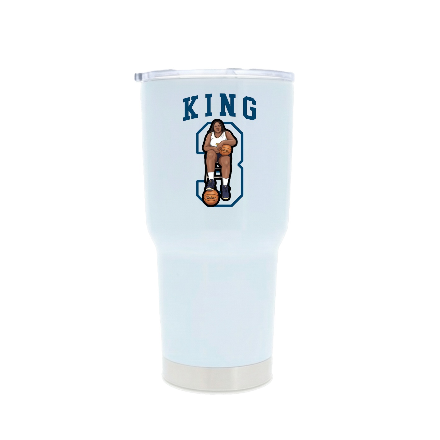 30oz Stainless Steel Tumbler — Shirsey in White