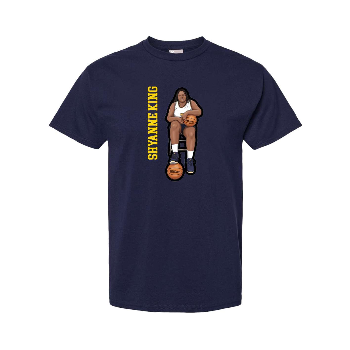Tee — Name Vertical in Navy
