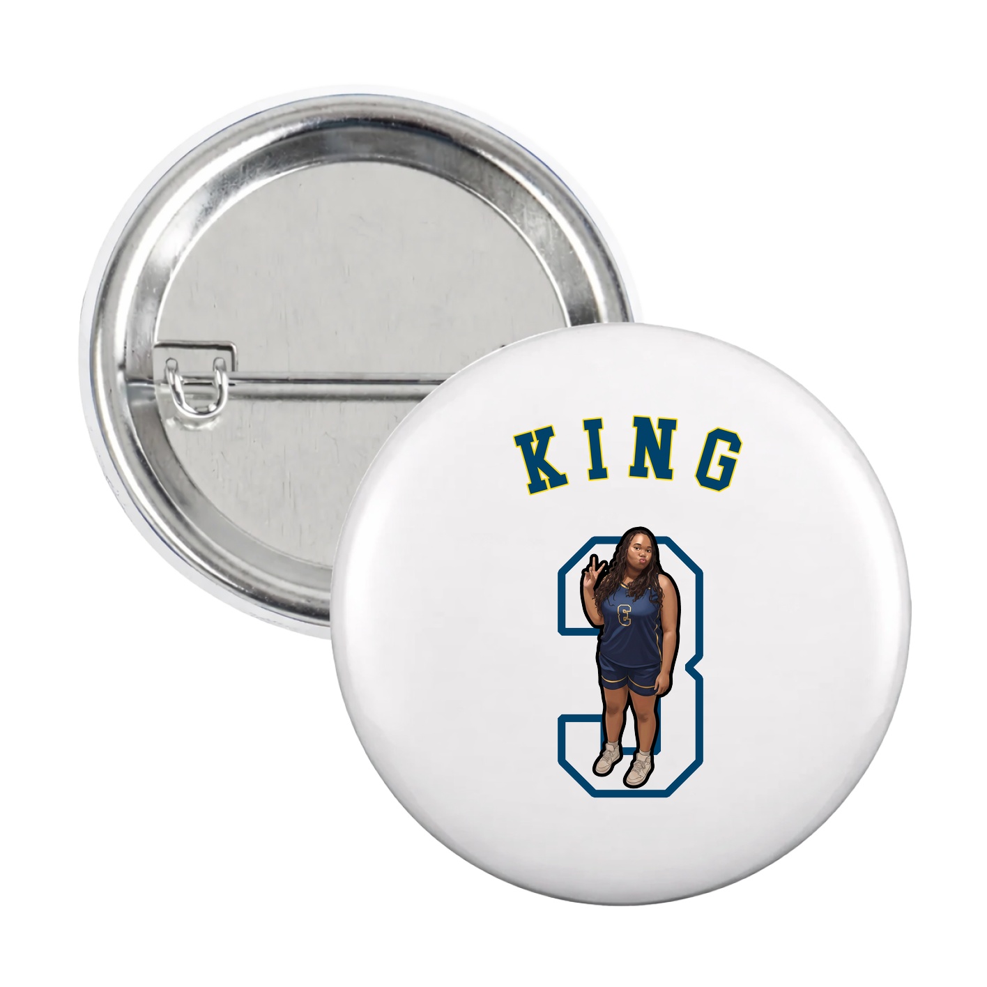 Game Day Button — Shirsey Arch in White