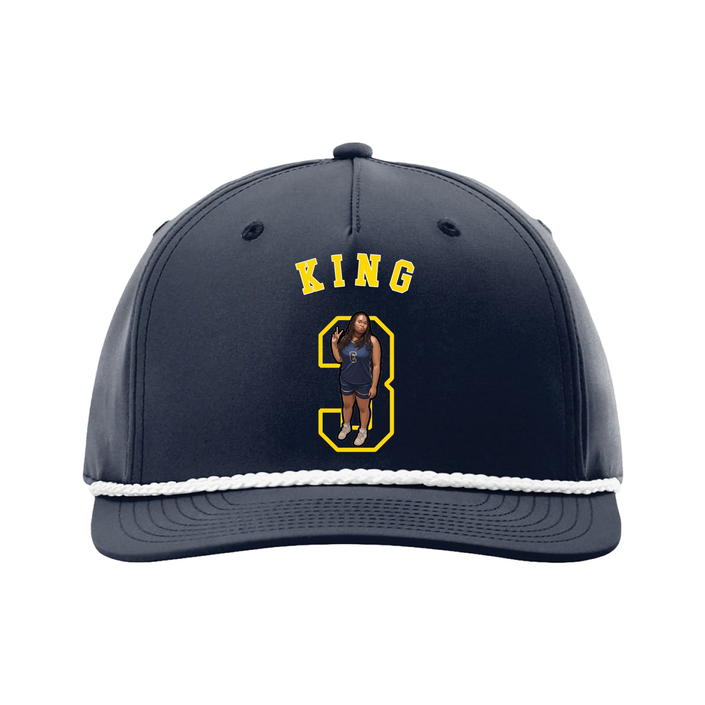 Five-Panel Classic Rope Cap — Shirsey Arch in Navy