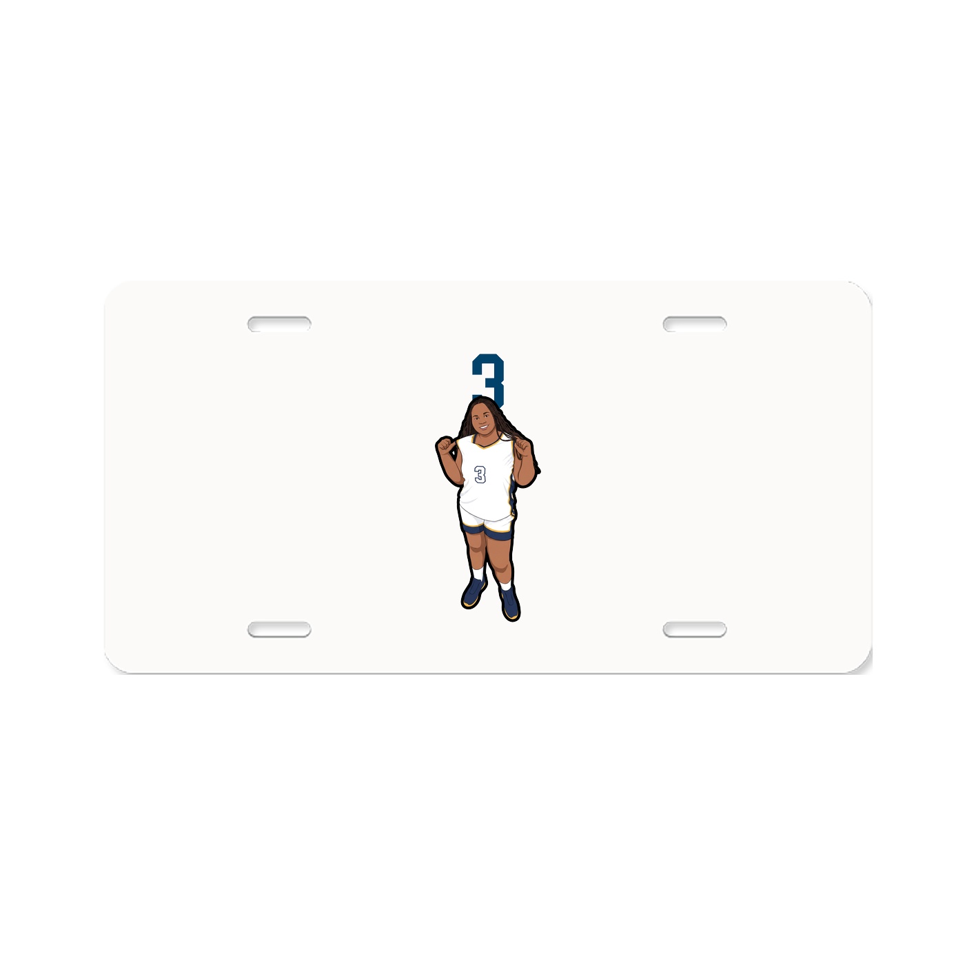 License Plate — Number Top in Classic
