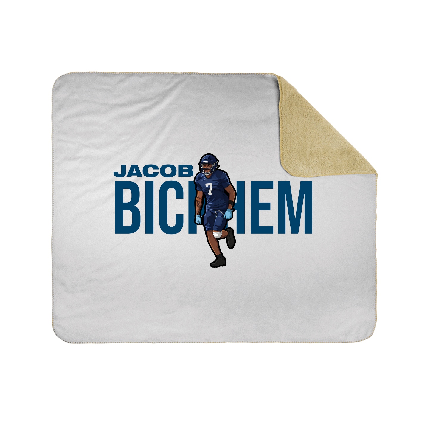Throw Blanket — Player Name in White