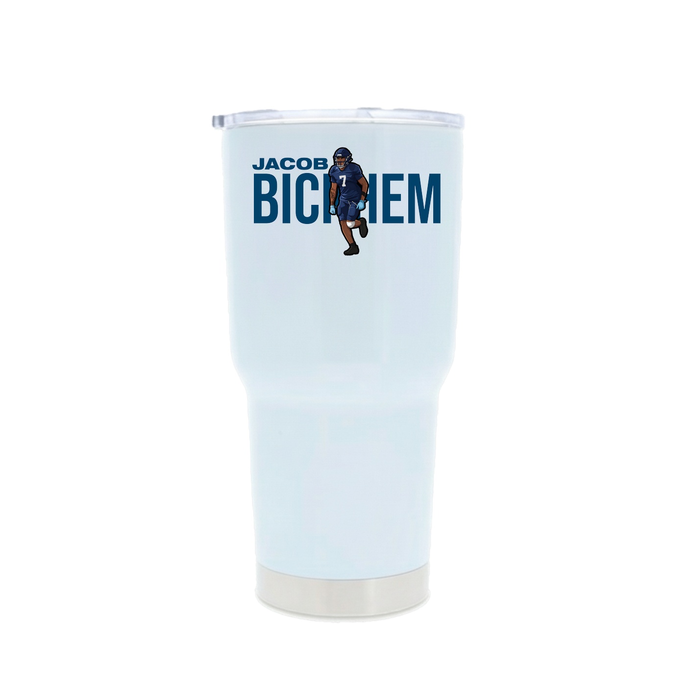 30oz Stainless Steel Tumbler — Player Name in White