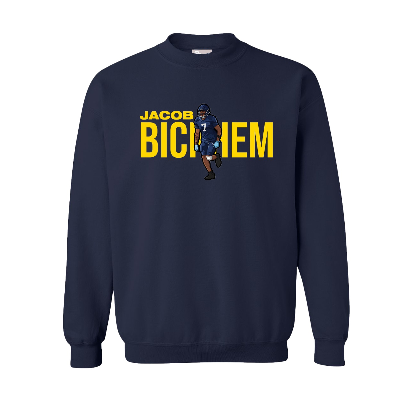 Fleece Crew — Player Name in Navy