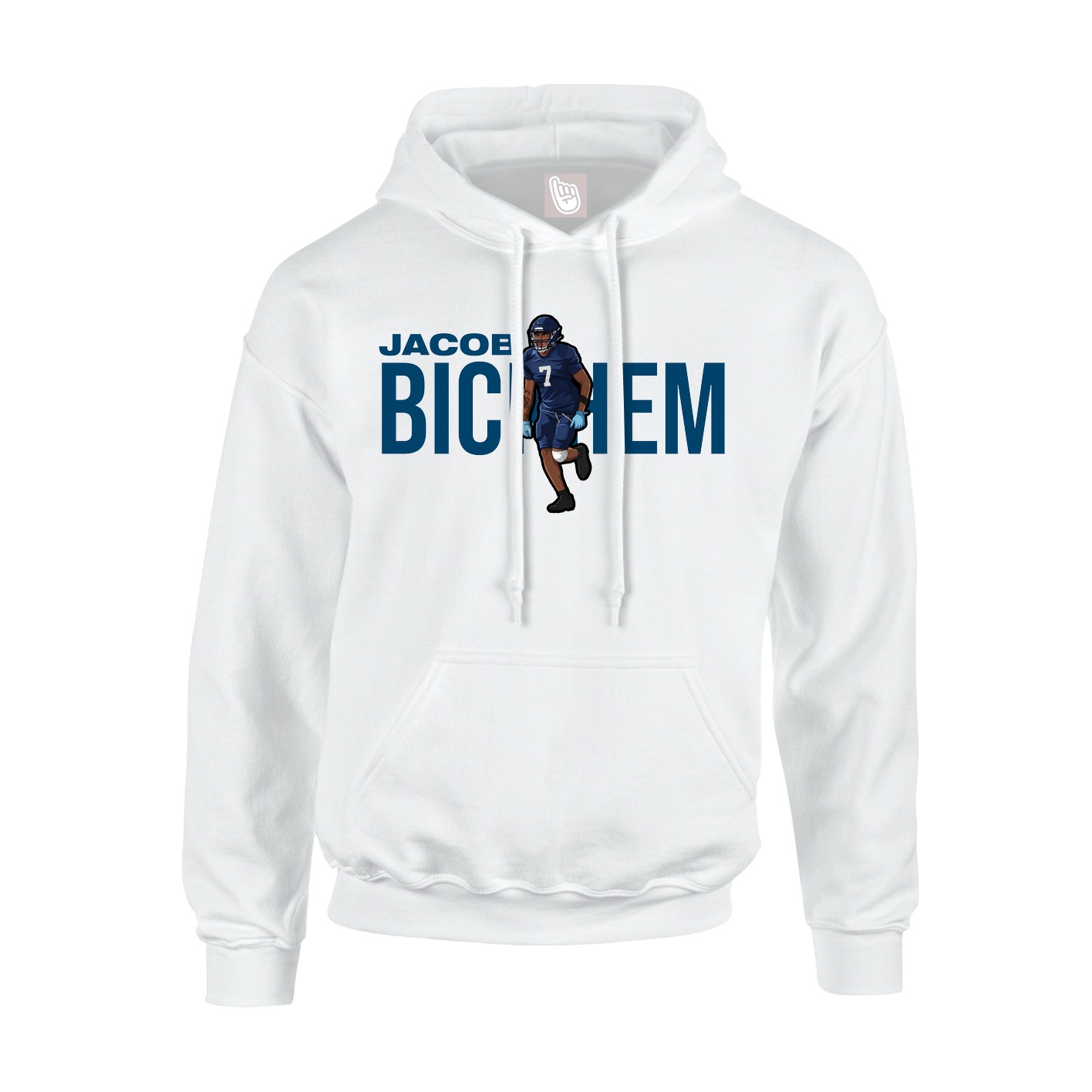 Youth Hoodie — Player Name in White