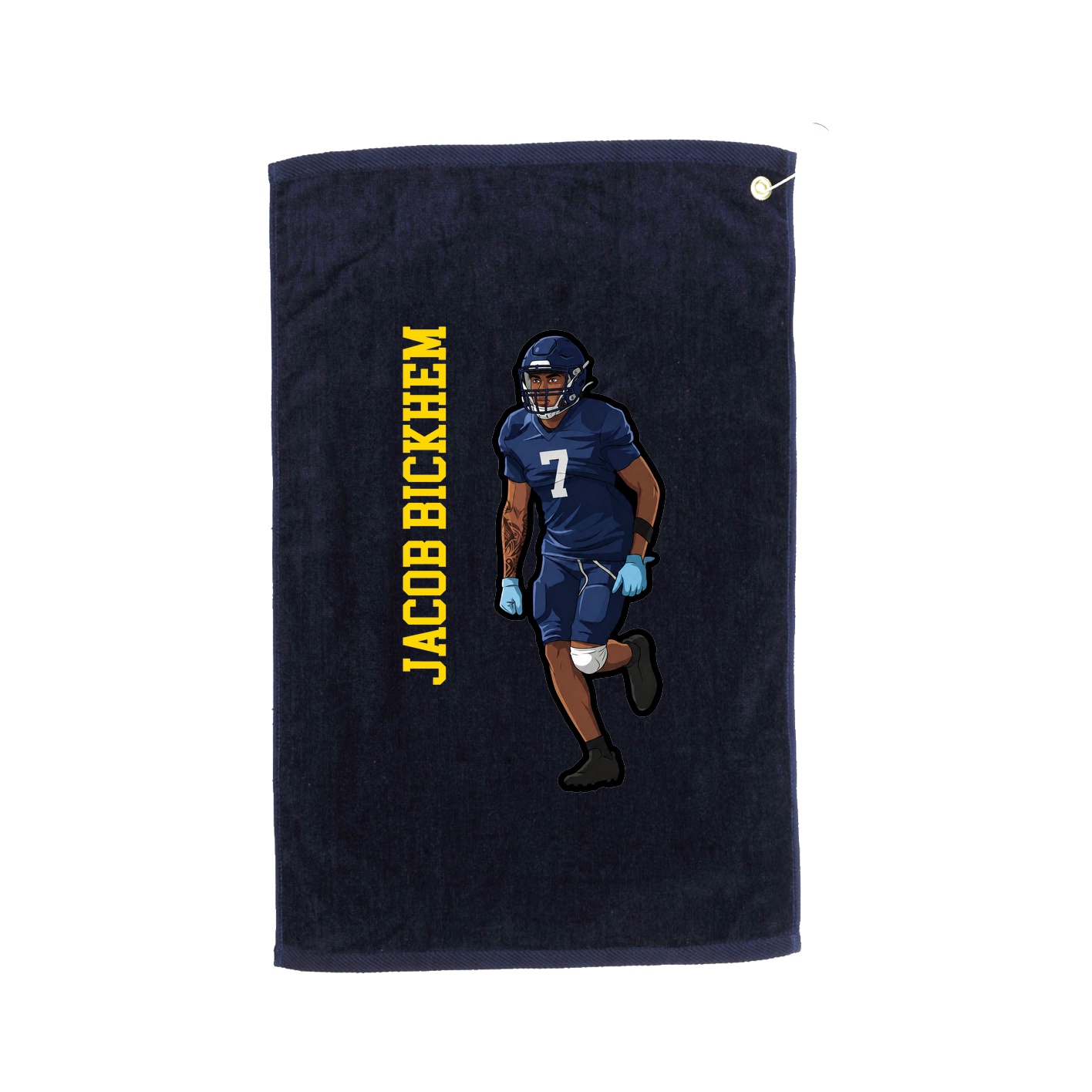 Golf Towel — Name Vertical in Navy