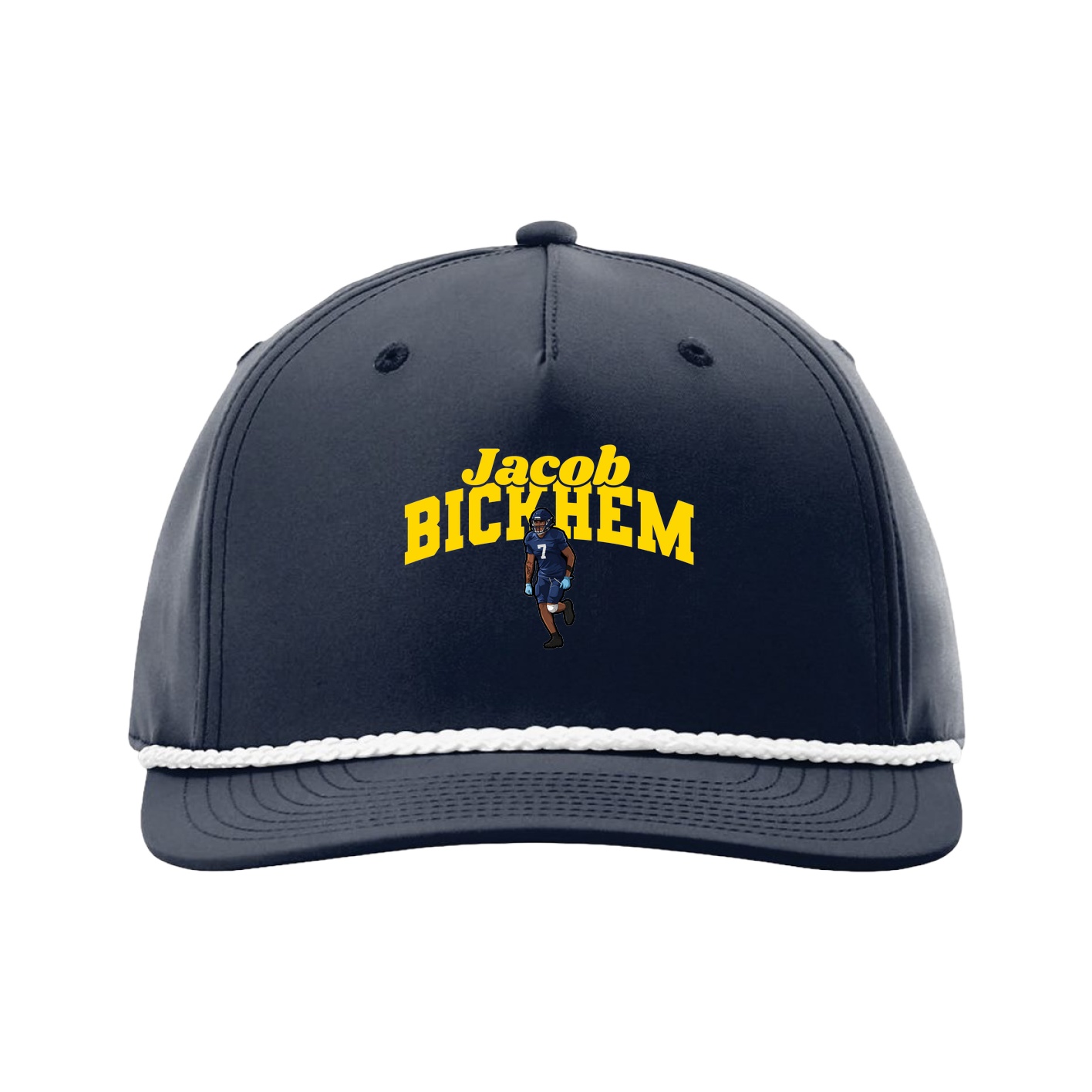 Five-Panel Classic Rope Cap — Signature Arch in Navy