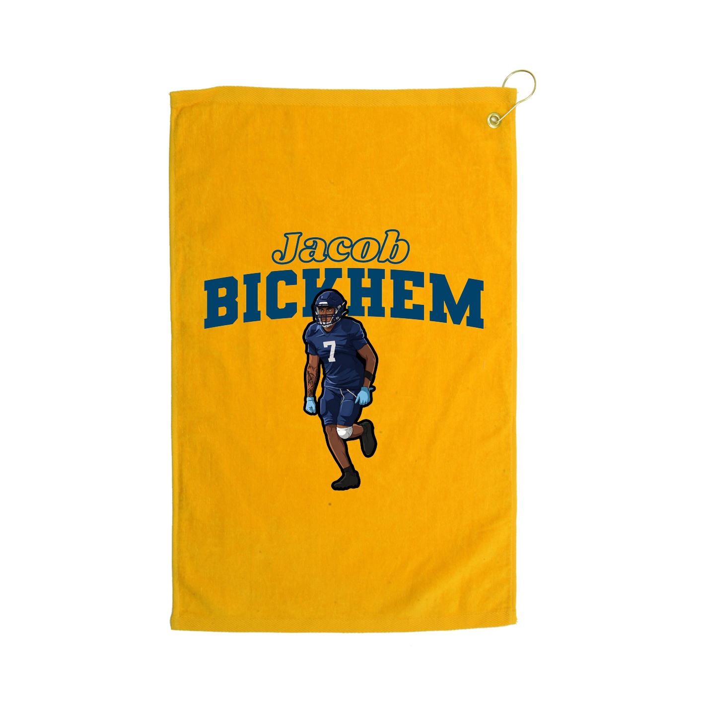 Golf Towel — Name Arch in Gold
