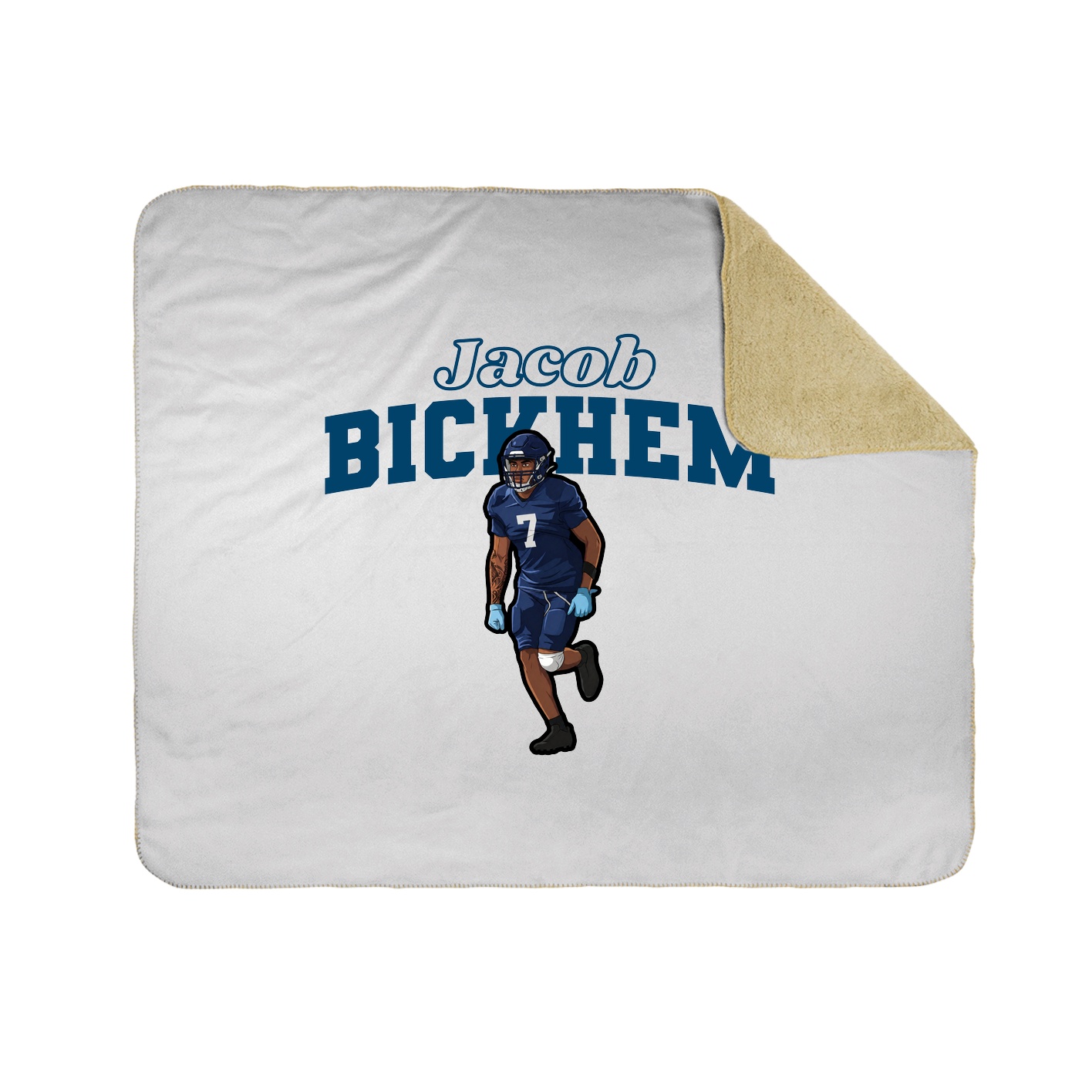Throw Blanket — Name Arch in White