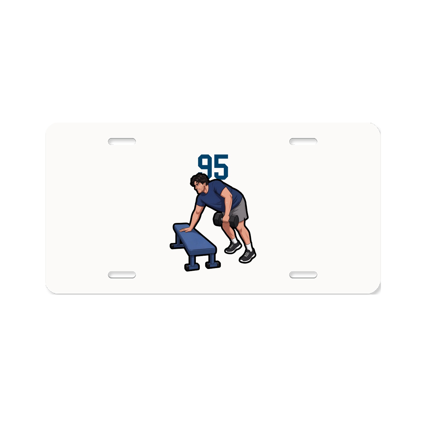 License Plate — Number Top in Classic