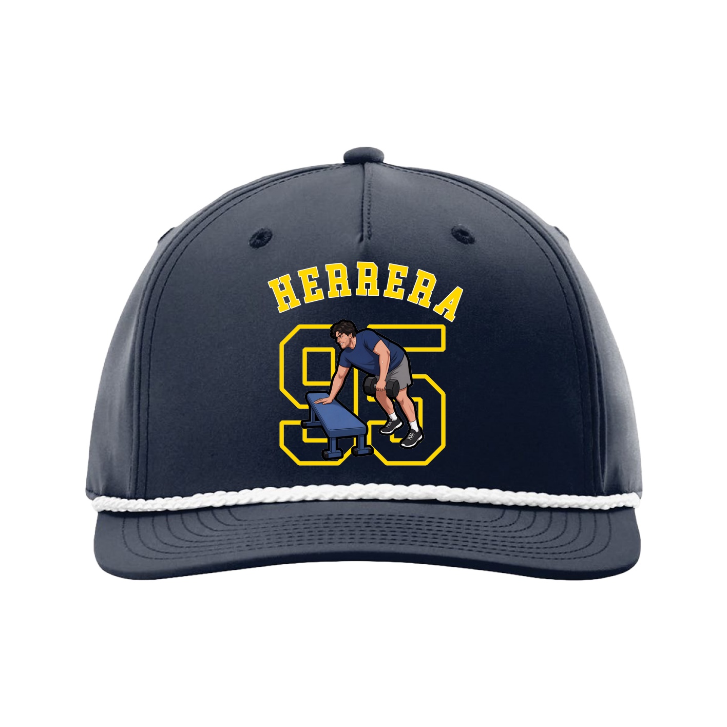 Five-Panel Classic Rope Cap — Shirsey Arch in Navy