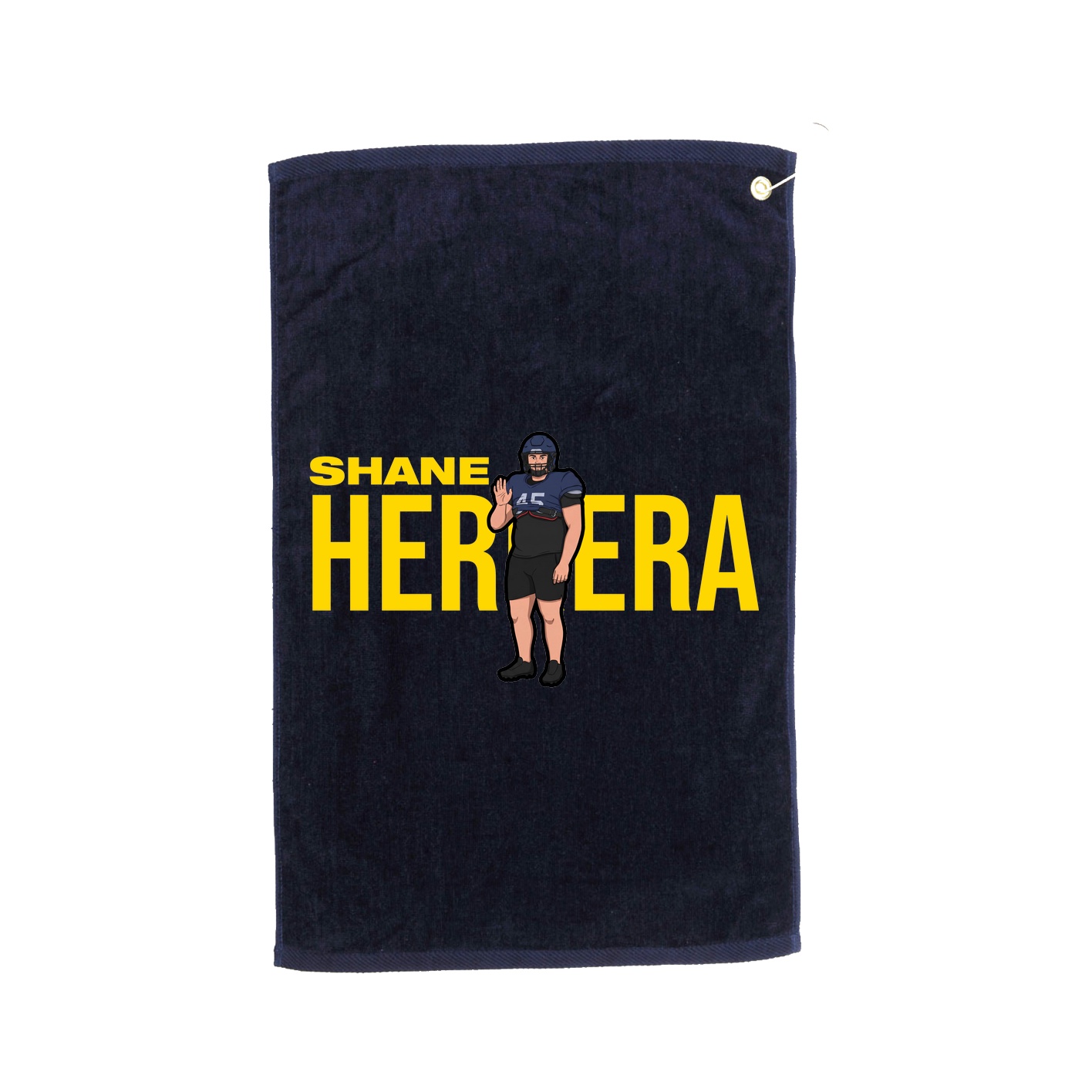 Golf Towel — Player Name in Navy