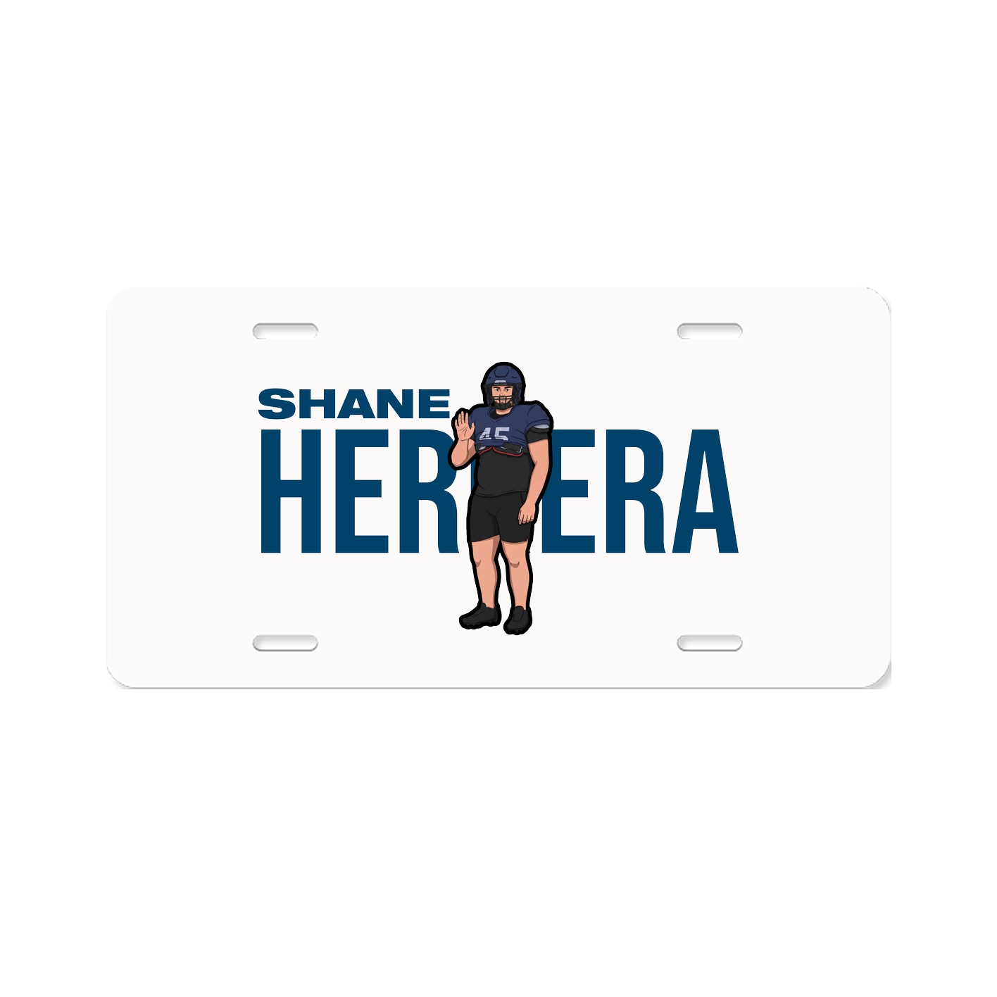 License Plate — Player Name in Classic