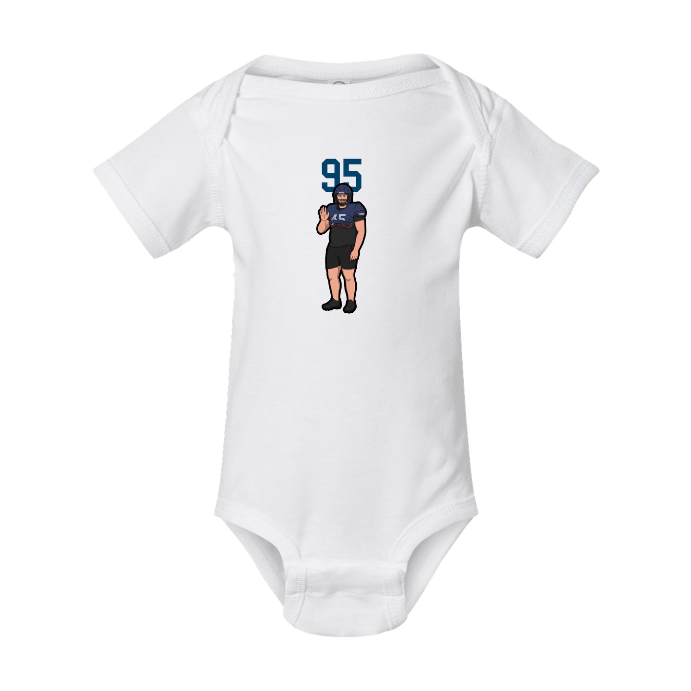 Baby Onesie — Number Top in White